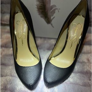 Jessica Simpson Black Snake Print Heel